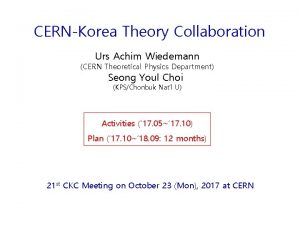 Cern theory