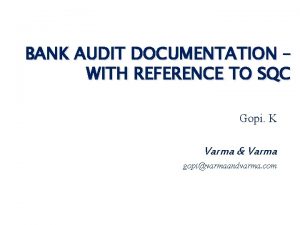 Audit documentation sa