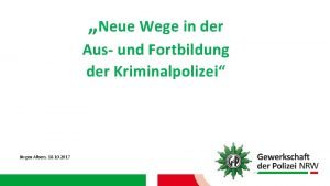 Ausbildung kriminalpolizei nrw