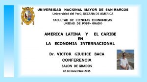 UNIVERSIDAD NACIONAL MAYOR DE SAN MARCOS Universidad del