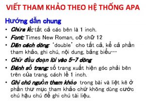 VIT THAM KHO THEO H THNG APA Hng