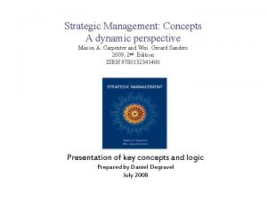 Strategic management a dynamic perspective
