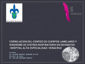 CORRELACION DEL CONTEO DE CUERPOS LAMELARES Y SINDROME