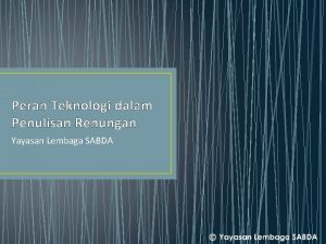 Yayasan lembaga sabda