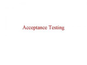 Acceptance Testing V Lifecycle Model Waterfall Model Definition