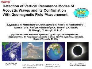 ITW 2007 Detection of Vertical Resonance Modes of