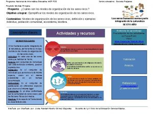Programa Nacional de Informtica Educativa MEPFOD Proyecto Movilab