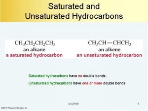 Difference between saturated and unsaturated hydrocarbon