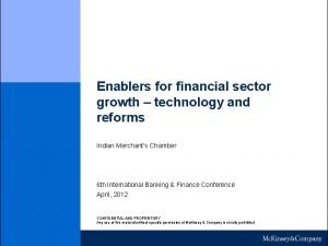 Technology enablers in finance