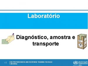 Laboratrio Diagnstico amostra e transporte 1 EVD PREPAREDNESS
