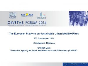 European platform on sustainable urban mobility plans
