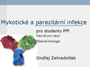 Mykotick a parazitrn infekce pro studenty PF hlavn