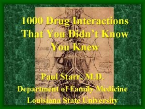 1000 Drug Interactions That You Didnt Know You