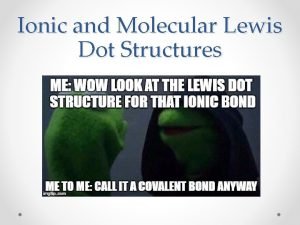 Ionic bond lewis dot structure