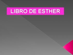 Libro de ester capítulo 4