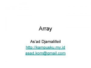 Array Asad Djamalilleil http kampusku my id asad