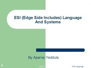 Esi edge side includes Esi edge side includes