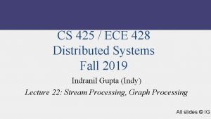 CS 425 ECE 428 Distributed Systems Fall 2019