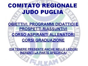Comitato regionale judo puglia