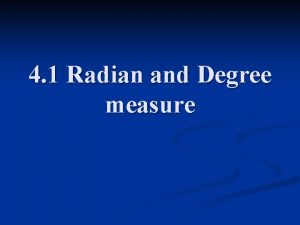 1 radian to degree