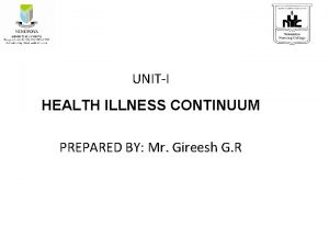 Health illness continuum model
