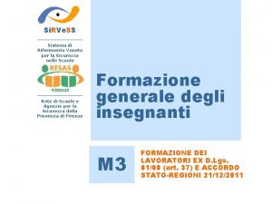 Si RVe SS Sistema di Riferimento Veneto per