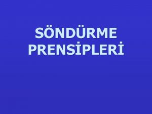 SNDRME PRENSPLER SNDRME Yangnn durdurma ve duraklatma ilemine