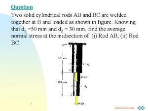 Two solid cylindrical rods ab and bc are welded together