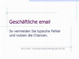 Geschftliche email So vermeiden Sie typische Fehler und