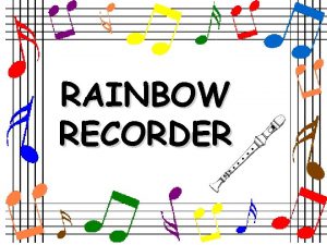 RAINBOW RECORDER White Bead Blue Yellow Red Orange