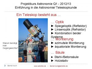 Projektkurs Astronomie Q 1 201213 Einfhrung in die