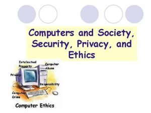 Computers and Society Security Privacy and Ethics Objectives