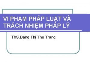 VI PHM PHP LUT V TRCH NHIM PHP