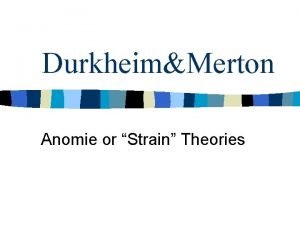 Durkheim anomie