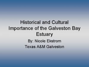 Historical and Cultural Importance of the Galveston Bay