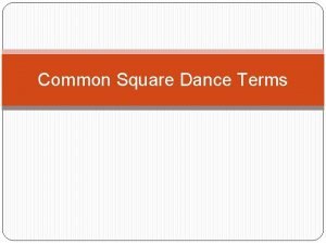 Square dance terms