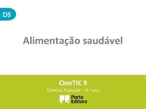 D 5 Alimentao saudvel Cien TIC 9 Cincias