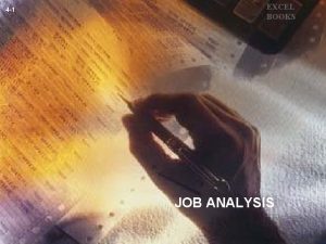 Job analysis in a jobless world