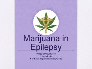 Marijuana in Epilepsy Philippe Douyon MD Epileptologist Northeast