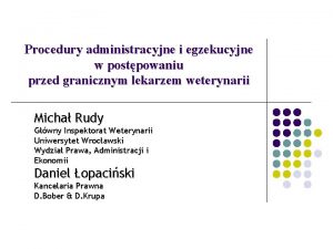 Procedury administracyjne i egzekucyjne w postpowaniu przed granicznym