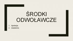 Sąd drugiej instancji dla sądu okręgowego