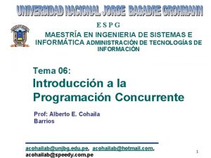 Programacion concurrente