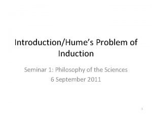 Problem of induction