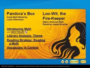 What is the theme of pandora's box