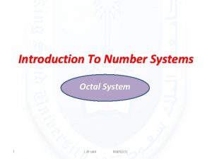 Octal number system