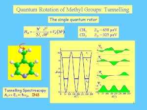 Quantum Rotation of Methyl Groups Tunnelling The single