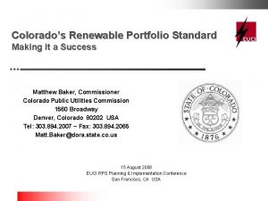 Colorados Renewable Portfolio Standard Making it a Success