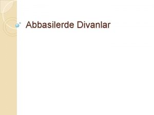 Abbasiler'de devletin mali işlerine bakan divan nedir