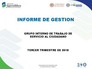 INFORME DE GESTION GRUPO INTERNO DE TRABAJO DE
