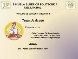 ESCUELA SUPERIOR POLITECNICA DEL LITORAL FACULTAD DE ECONOMA